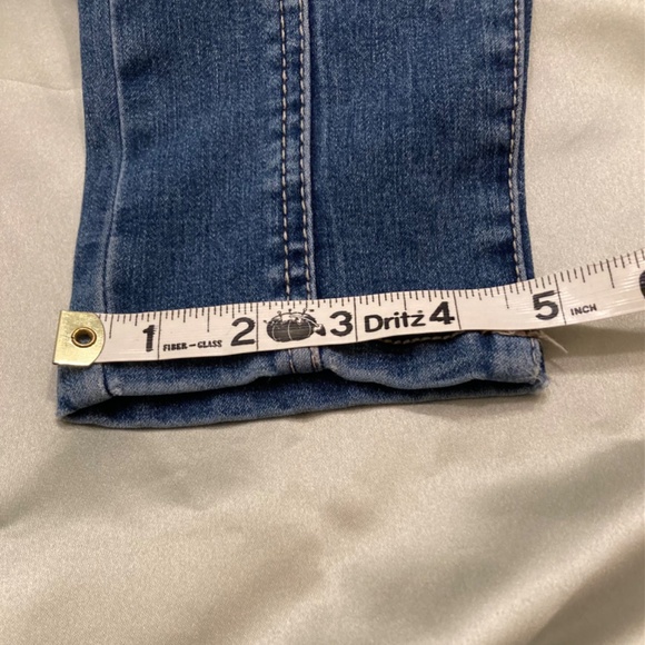 Mossimo Supply Co. Skinny Jambe Moulante Low Rise Blue Jeans Juniors Size 1 VGUC - Picture 13 of 15